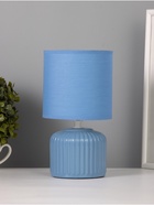 Лампа настольная RISALUX «Муза», 40 Вт, Е14, синий, 13×13×23 см - Фото 1