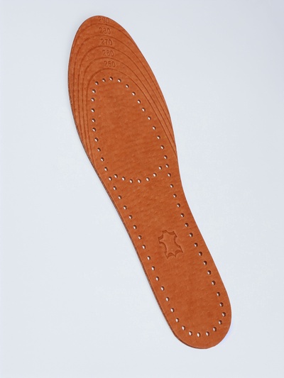 Стельки для обуви, универсальные, р-р RU до 45 (р-р Пр-ля до 45), 28.5 см, пара, коричневые