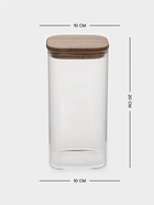 Банка для сыпучих BellaTenero «Эко. Квадрат». 1.6 л, 10×20 см, с бамбуковой крышкой, стекло, прозрачная - Фото 2