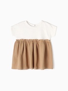 Платье Крошка Я Муслин, рост 74-80, бежевое 10788082