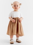 Платье Крошка Я Муслин, рост 80-86, бежевое 10788083