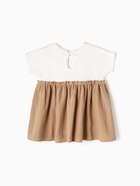 Платье Крошка Я Муслин, рост 80-86, бежевое 10788083