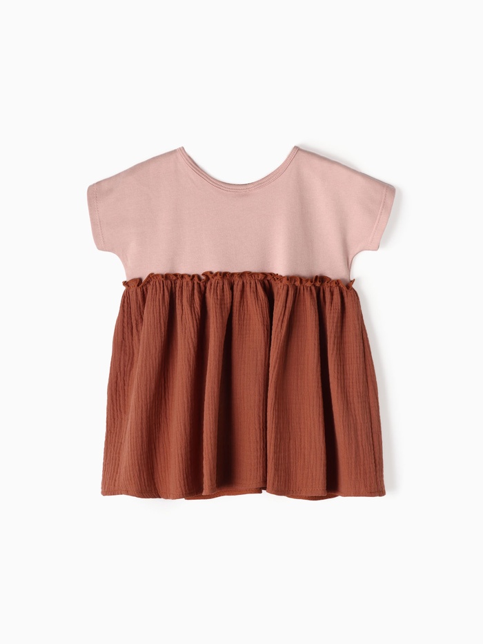 Платье для девочки «Крошка Я. Муслин», рост 68-74 см, коричневое - Фото 1