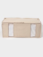 Кофр для хранения вещей LaDо́m, 60×40×22 см, набор 2 шт., материал батист, бежевый - Фото 4
