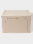 Кофр для хранения вещей LaDо́m, размеры 50×40×33 см, бежевый, материал батист - Фото 2
