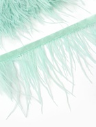 Перья декоративные на ленте, цвет мятный 10 м ± 0.5 м, шир 8-10 см - Фото 3