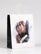 Пакет подарочный крафт «Джентльмен», 25×12×32 см - Фото 2