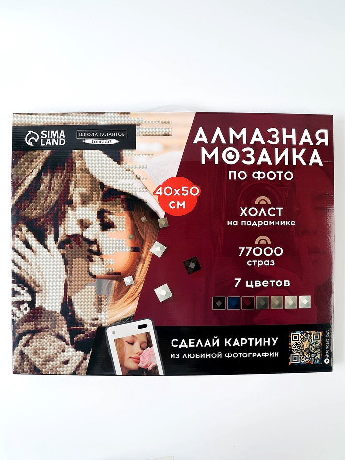 УЦЕНКА Алмазная мозаика по фото, на раме 40×50, полное заполнение, Vintage - Фото 1