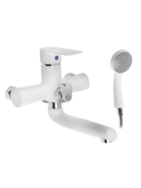 {{photo.Alt || photo.Description || 'УЦЕНКА Смеситель для ванны ZEIN Z2746, излив 13 см, картридж 35 мм, с душ. набором, белый'}}