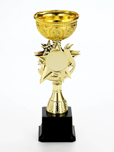 Кубок под нанесение 189, наградная фигура, золото, подставка пластик, 24.5 см