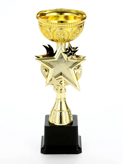 Кубок под нанесение 189, наградная фигура, золото, подставка пластик, 24.5 см