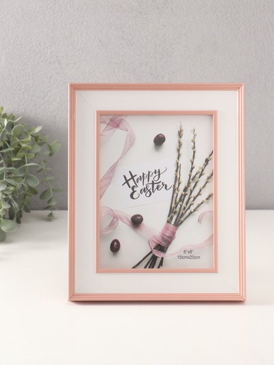 Фоторамка для фото 15×20 см «Романтизм», пластик, розовая, 2.5×21.2×26.2 см