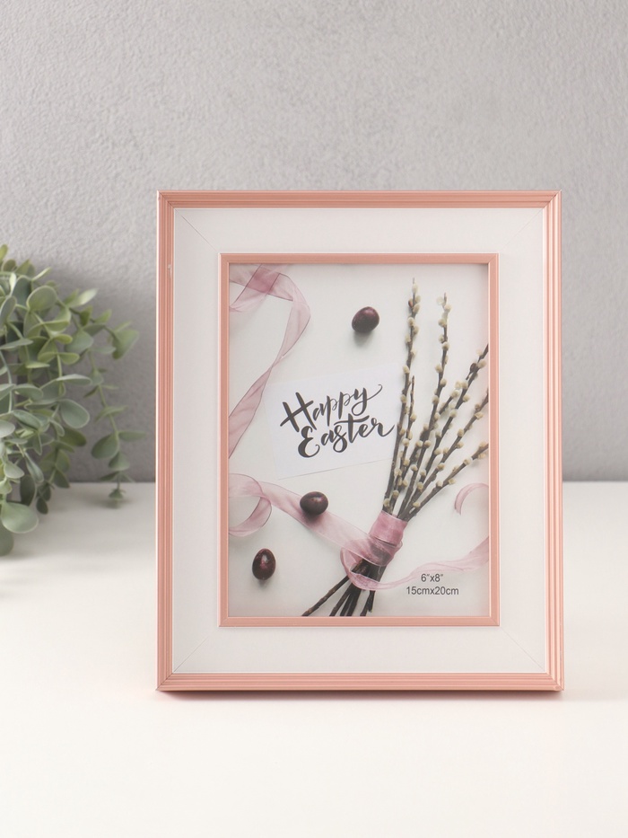 Фоторамка для фото 15×20 см «Романтизм», пластик, розовая, 2.5×21.2×26.2 см - Фото 1