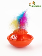 Игрушка-неваляшка с пером, 12.3×6 см, цвет МИКС - Фото 1