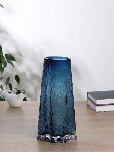 Ваза «Кимберли», d=8 см, 25×12 см, стекло, синяя