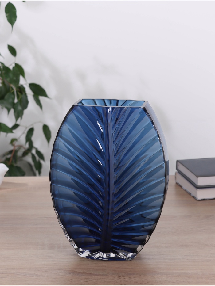 Ваза «Эдисон стиль», d=10×6 см, 25×18.5 см, стекло, синяя - Фото 1