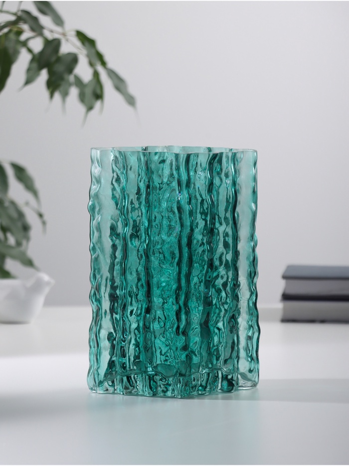 Ваза «Кимберли», 21×16 см, стекло, зелёная - Фото 1