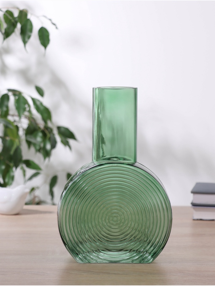 Ваза «Эйверис», d=6 см, 24×15.5 см, стекло, зелёная - Фото 1