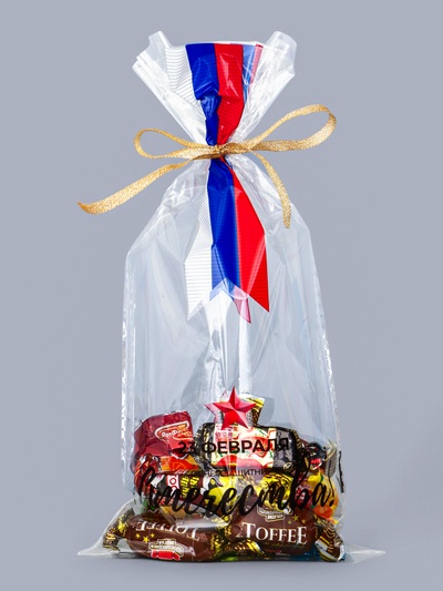 Пакет фасовочный БОПП, «Звезда с ленточкой» 15×30 см