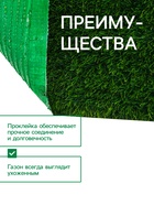 Газон искусственный, с проклейкой, высота 4см, 15иг, 2 х 25 м, зеленый, "Greengo" 10745874 - фото 3321388