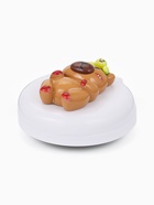 Расчёска массажная «Капибара», складная, с зеркалом, d=6.5 см, белая - Фото 5