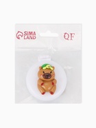 Расчёска массажная «Капибара», складная, с зеркалом, d=6.5 см, белая - Фото 6