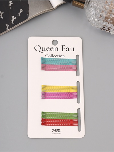 Невидимки для волос «Колор», набор 30 шт., лето, 4.5 см, МИКС