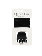 Набор для волос «Вивьен», 4 резинки 5.5 см, краб 3 см, зубья, чёрный 10691414