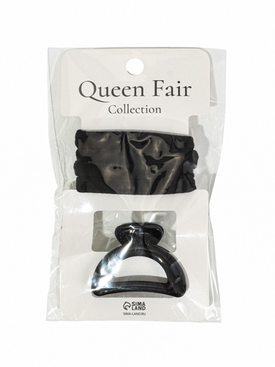 Набор для волос «Вивьен», 4 резинки 5.5 см, краб 4 см, дуга, чёрный