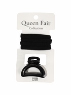 Набор для волос «Вивьен», 4 резинки 5.5 см, краб 4 см, дуга, чёрный (комплект 3 шт) - фото 63114759