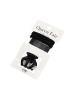 Набор для волос «Вивьен», 2 резинки 5.5 см, 8 невидимок 5.5 см, краб 3 см, зубья, чёрный 10691421