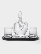 Мини-Бар «Средний палец», 1 л, 2 бокала, на подставке, стекло, дерево - Фото 3