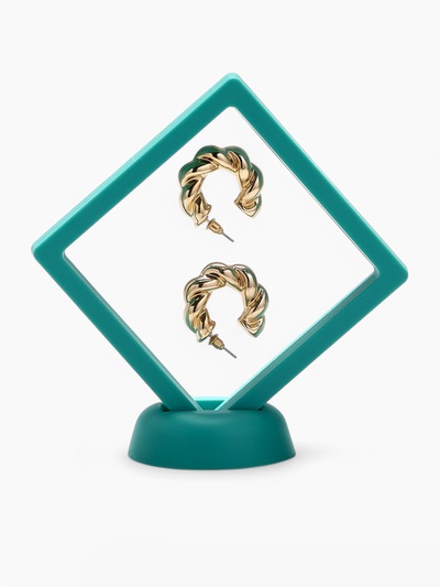 Подставка для украшений «QF. Ромб», 9×9×5.5 см, бирюзовый