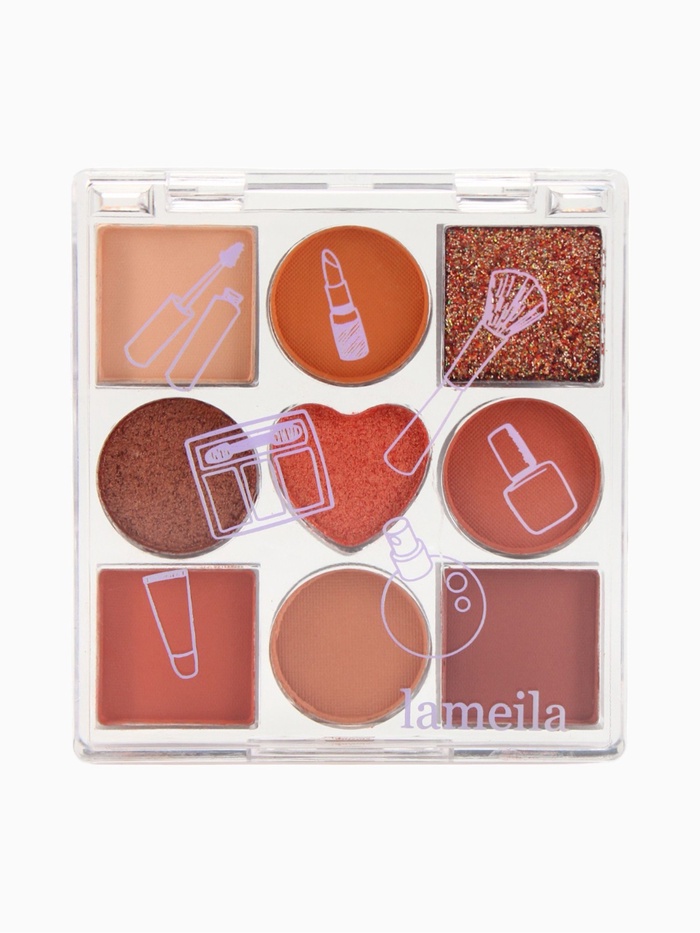 Тени для век 9 цветов, матовые и с шиммером, водостойкие - Фото 1