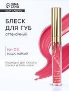 Блеск для губ оттеночный, водостойкий, 6.5 г, оттенок №3 - Фото 1