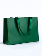 Пакет подарочный ламинированный горизонтальный «Изумрудный», 28×20×10 см - Фото 2