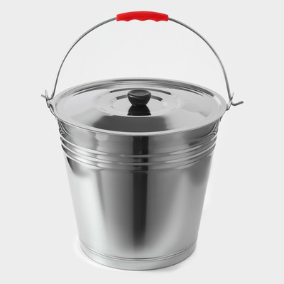 УЦЕНКА Ведро из нержавеющей стали, 12 л, d=32 см, AISI 201