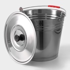УЦЕНКА Ведро из нержавеющей стали, 12 л, d=32 см, AISI 201 - фото 14763931