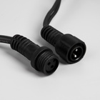 УЦЕНКА Гирлянда «Бахрома», 3×0.6 м, IP65, УМС, 108 LED, 220 В, тёмная нить каучук, свечение тёплое белое - Фото 5