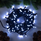 УЦЕНКА Гирлянда «Нить», 10 м, IP65, УМС, тёмная каучуковая нить, 100 LED, свечение белое, мерцание, 220 В - фото 14770622