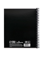 Тетрадь 96 листов в клетку, на гребне «Фразы на черном», белые листы, МИКС - Фото 12