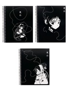 Тетрадь 96 листов в клетку, на гребне «Аниме. Девочка» белые листы, МИКС - Фото 5