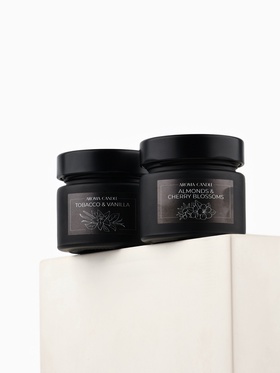 Свечи ароматические «Табак и ванили, миндаль и цветы вишни», набор 2 шт. 10860306
