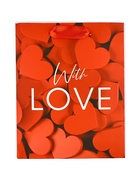 Пакет подарочный ламинированный «С любовью», S 12 × 15 × 5,5  см - фото 808693123