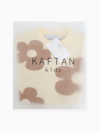 Джемпер для девочки KAFTAN «Цветы», бежевый, размер 30 (98-104 см)
