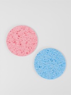 Спонж для умывания, набор - 2 шт., d=8 см, розовый/синий - Фото 4