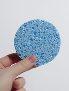 Спонж для умывания, d=8 см, синий - Фото 4