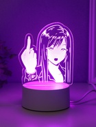 Светильник "Fuck" LED RGB от сети RISALUX 9,5х13,4х17 см - фото 33994016