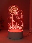 Светильник "Суслик и ромашка" LED RGB от сети RISALUX 9,5х10,1х17 см 10797434 - фото 13900082