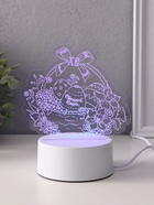 Светильник 3D RISALUX «Пасхальная корзинка», LED-ночник, RGB, от сети, 9.5×17×16.3 см - фото 33994030